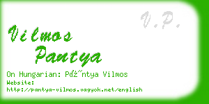 vilmos pantya business card